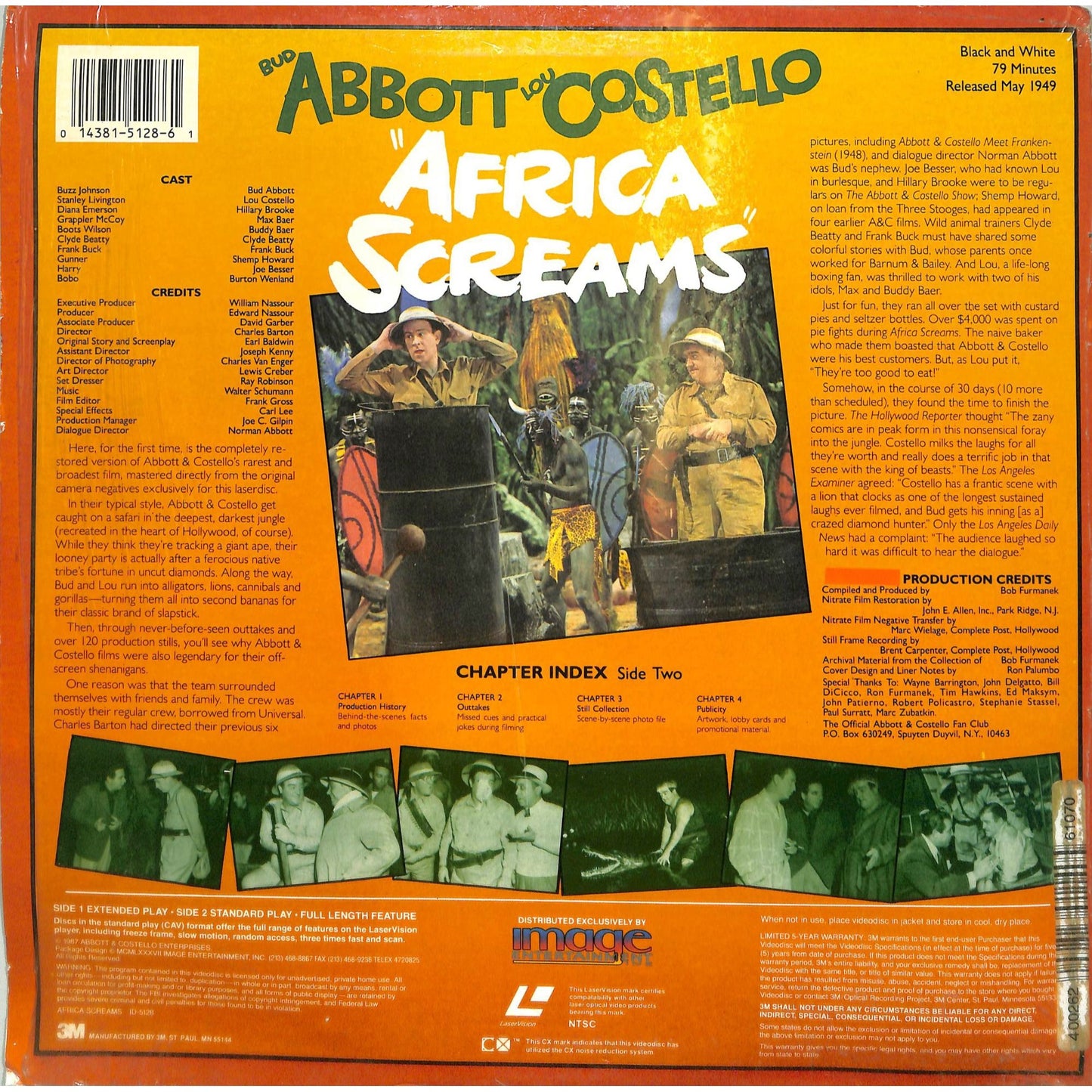 Africa Screams (1949) Laserdisc Video