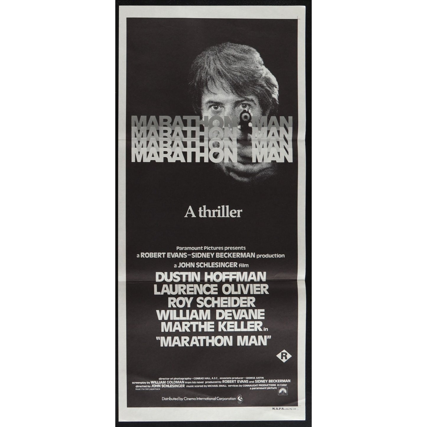 Marathon Man (1976) Original Australian Daybill Poster 13x30