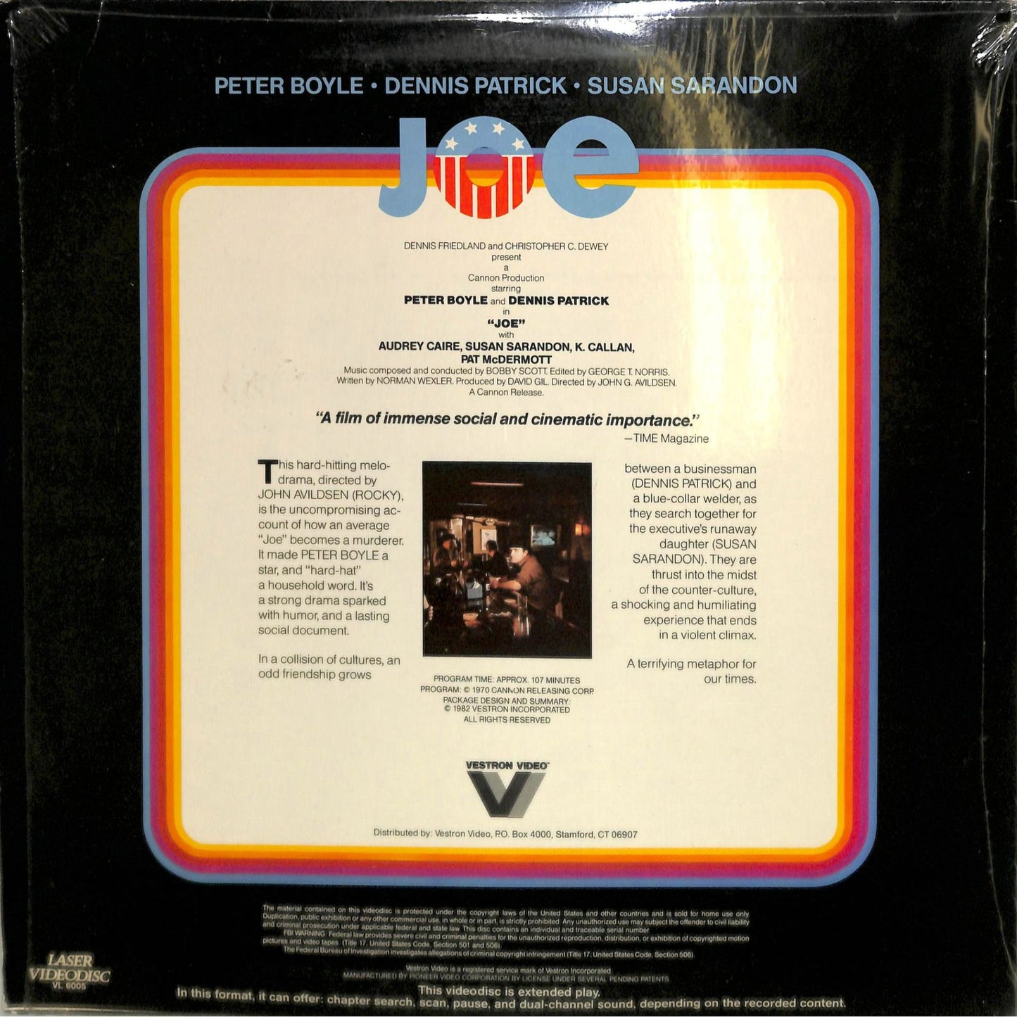 Joe (1970) Laserdisc