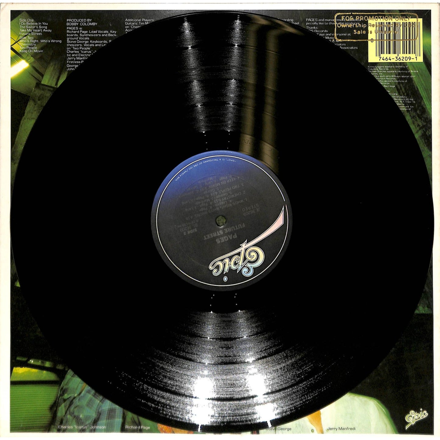 Pages - Future Street (1979) Vinyl Record JE 36209