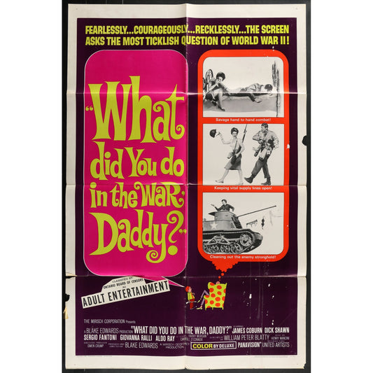 What Did You Do in the War, Daddy? (1966) Original Movie Poster Folded 27x41