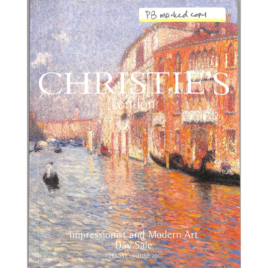Christie's Impressionist and Modern Art Auction Catalog June 26, 2001