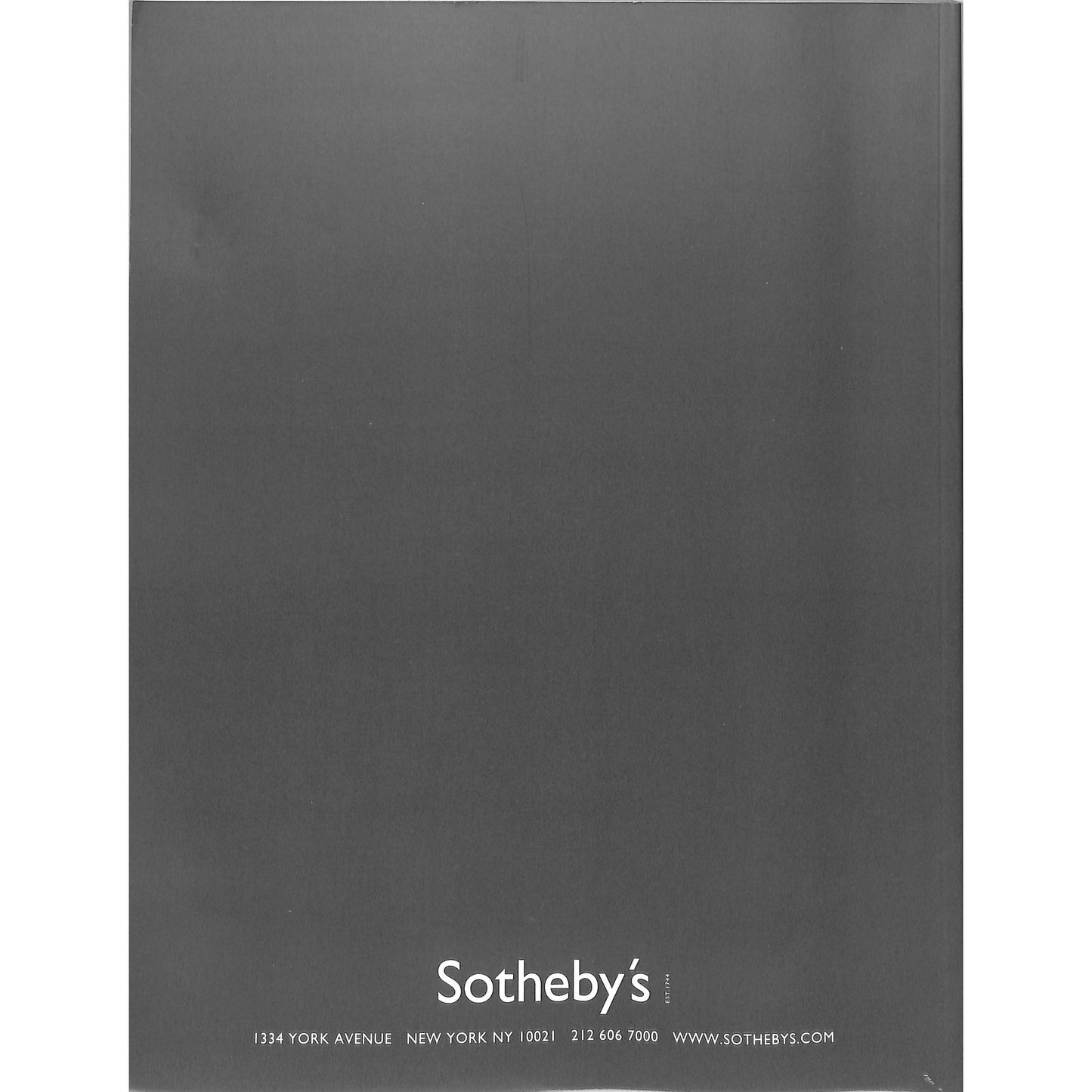 Sotheby's Impressionist and Modern Art Part 1 Auction Catalog November 7, 2001