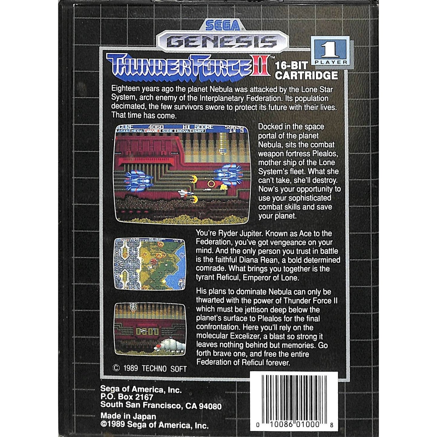 Thunder Force II (1989) Sega Genesis Cartridge Complete in Box