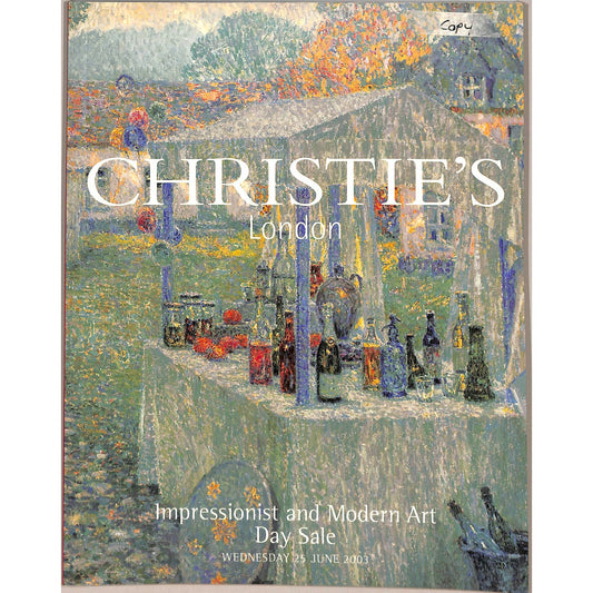 Christie's London Impressionist and Modern Art Auction Catalog June 25, 2003