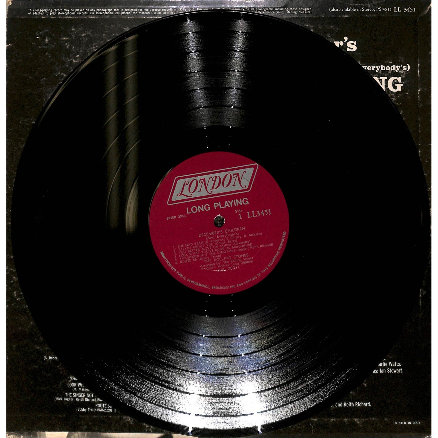 The Rolling Stones - December's Children Vinyl Record LL 3451