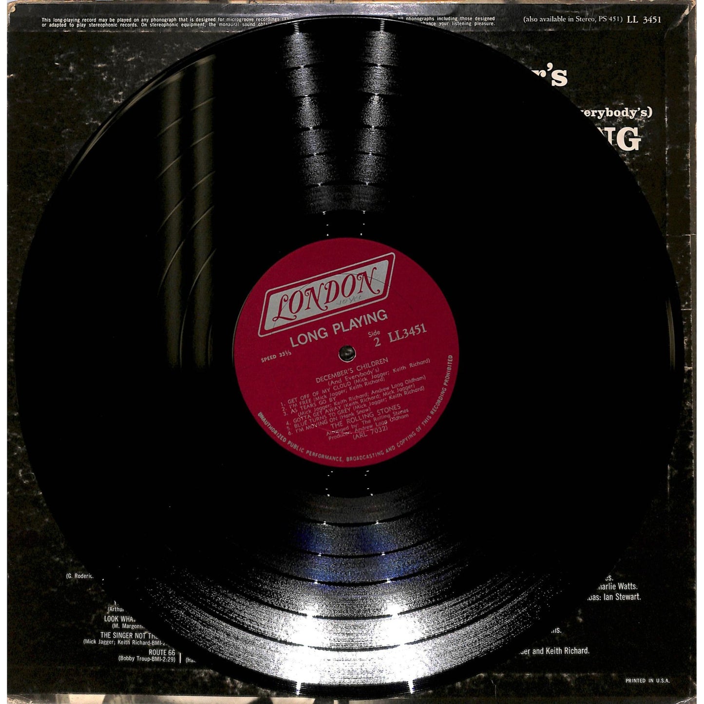 The Rolling Stones - December's Children Vinyl Record LL 3451