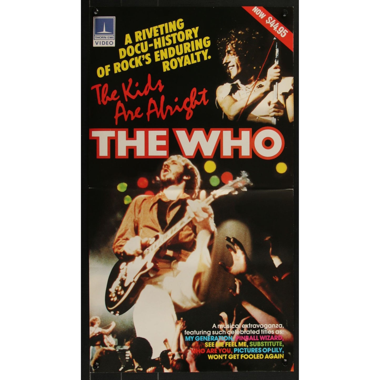 The Who - The Kids Are Alright Original 1979 Video Poster – Unfolded 14" x 25"