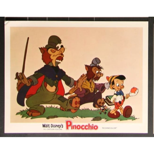 Pinocchio (1940 Re-release) Original Lobby Card Movie Poster 11x14