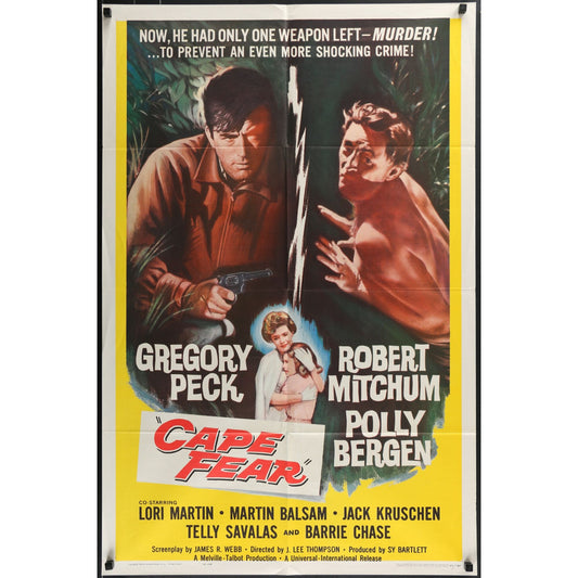 Cape Fear (1962) Original Movie Poster Folded 27x41