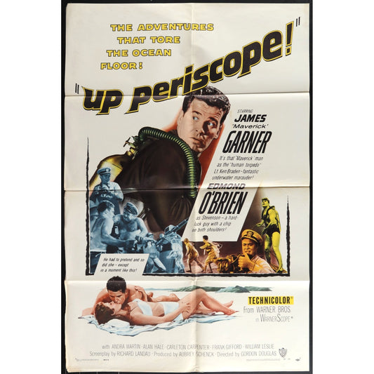 Up Periscope (1959) Original Movie Poster Folded 27x41