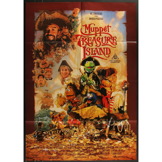 Muppet Treasure Island (1996) Original Movie Poster Folded 27x40