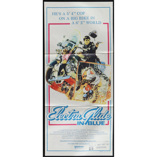 Electra Glide in Blue (1973) Original Australian Daybill Movie Poster 13x30