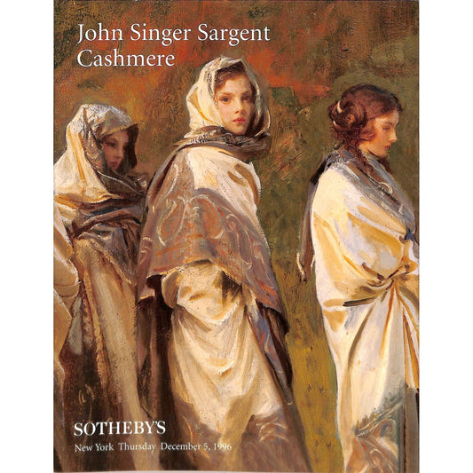 Sotheby's John Singer Sargent Cashmere Art Auction Catalog December 5, 1996