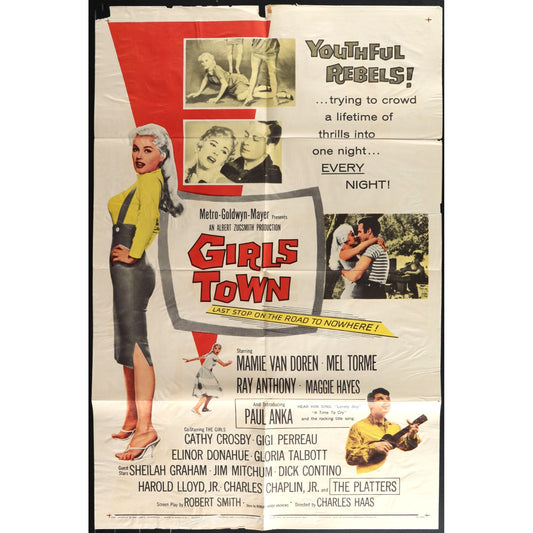 Girls Town (1959) Original Movie Poster Folded 27x41