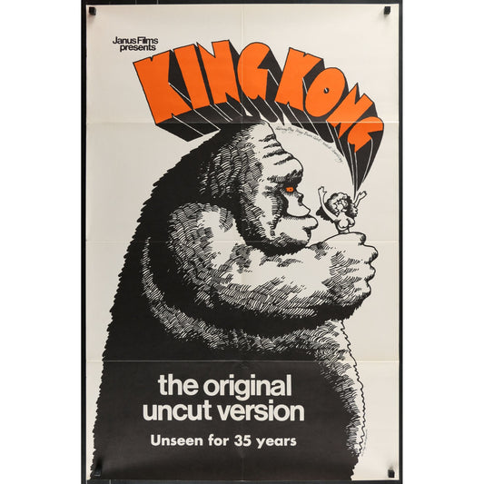 King Kong Uncut (1968) Original Folded Movie Poster