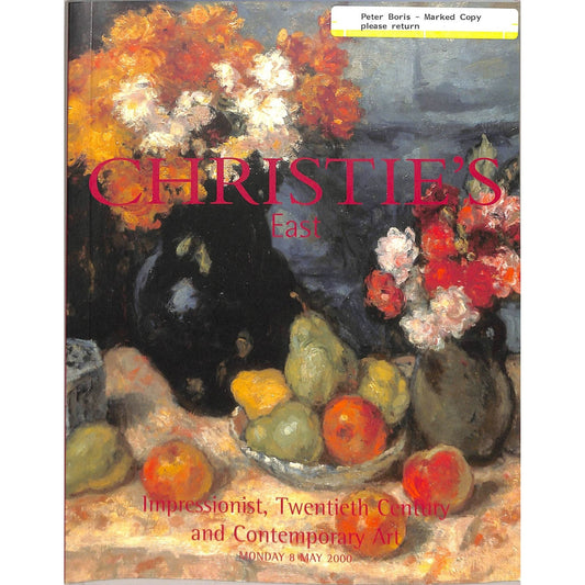 Christie's Impressionist/20th Century/Contemporary Auction Catalog May 8, 2000