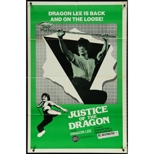 Justice of the Dragon (1982) Original Movie Poster Folded 27x41