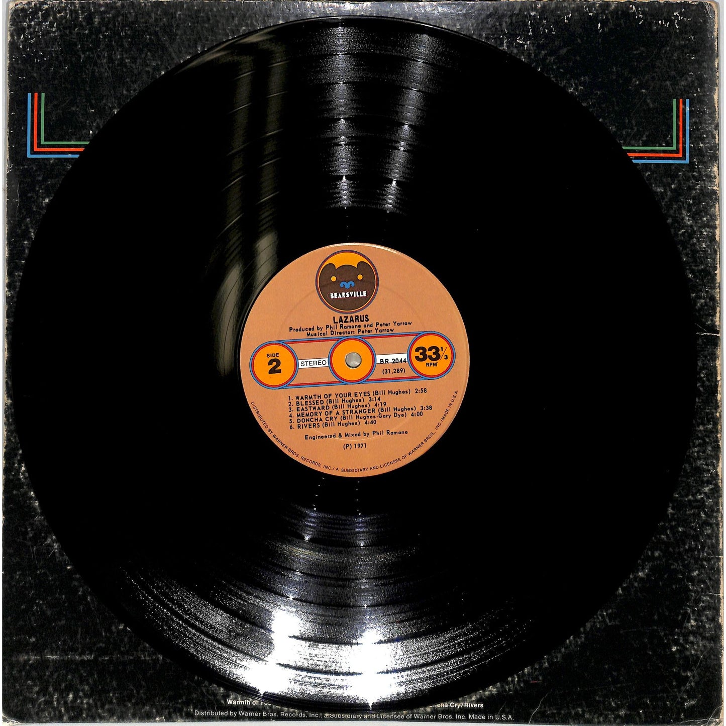 Lazarus Self-Titled Vinyl Record BR 2044