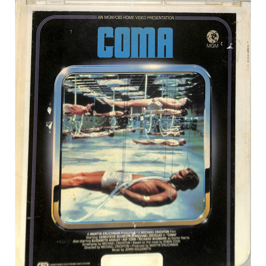 Coma (1978) Vintage CED Videodisc TESTED WORKING