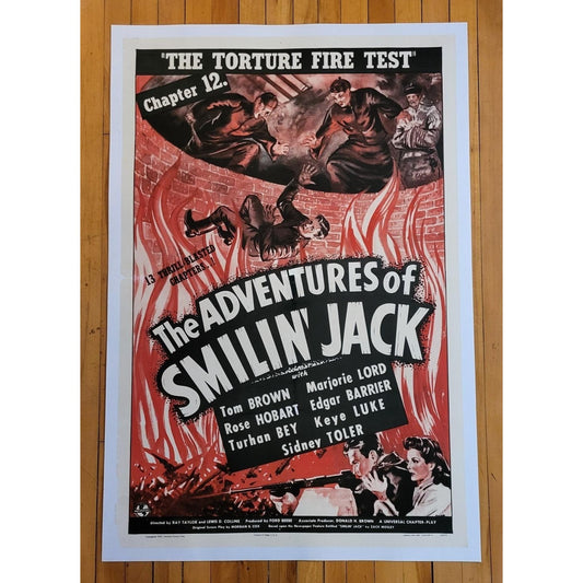 The Adventures of Smilin' Jack (1943) Linenbacked Restored Universal Serial Poster