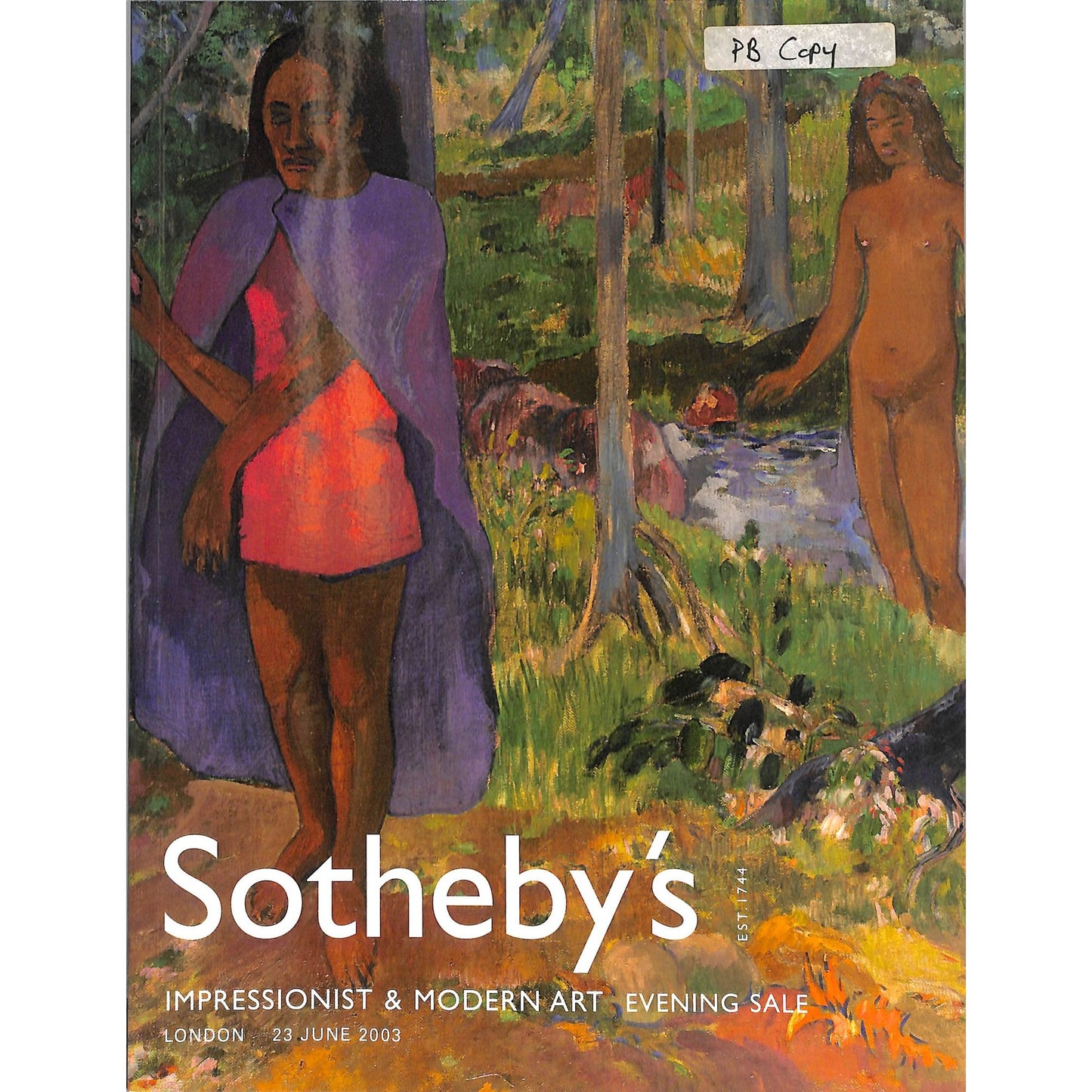 Sotheby's Contemporary Art Auction Catalog June 23, 2003