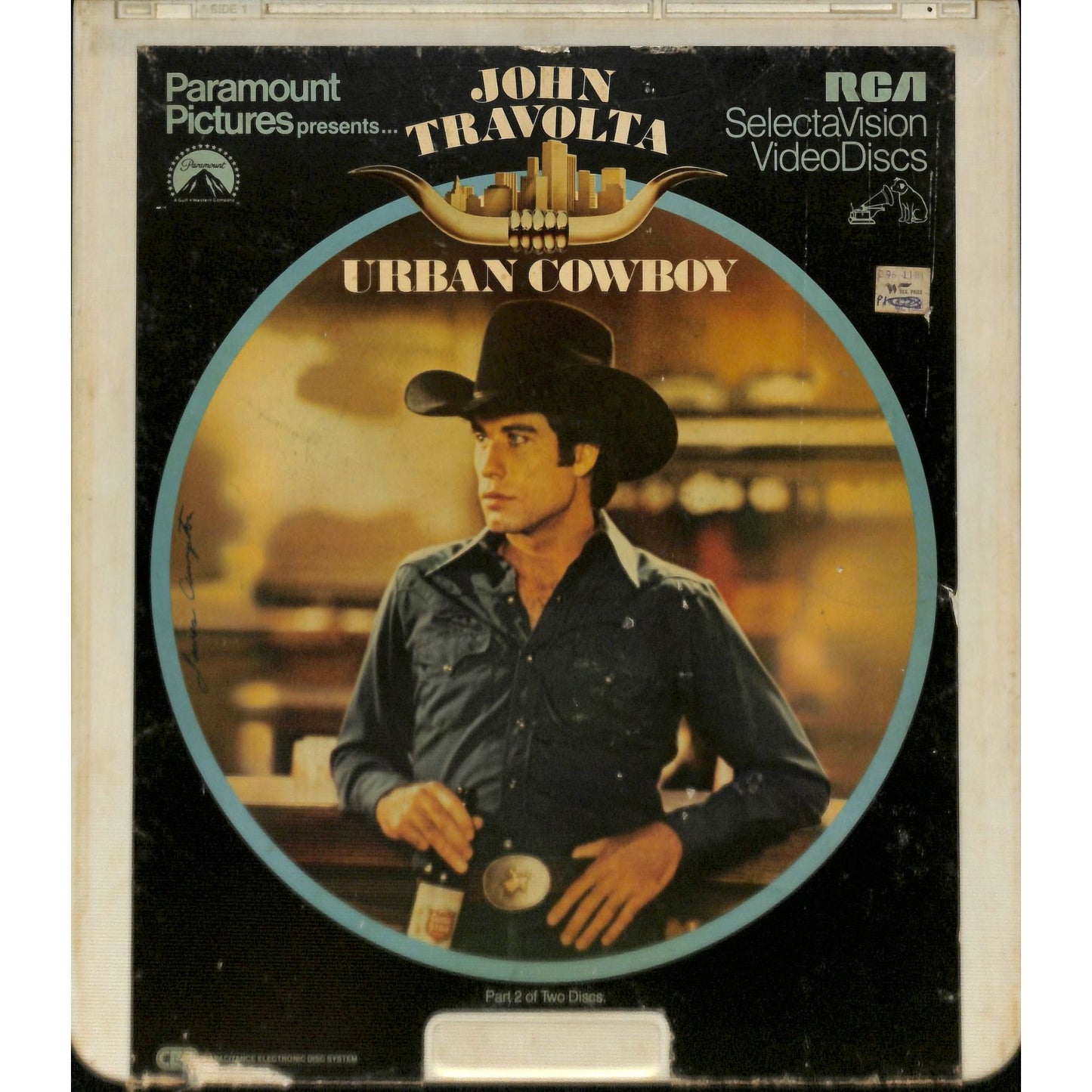 Urban Cowboy Part 1 & 2 (1980) Vintage RCA CED Videodiscs TESTED WORKING