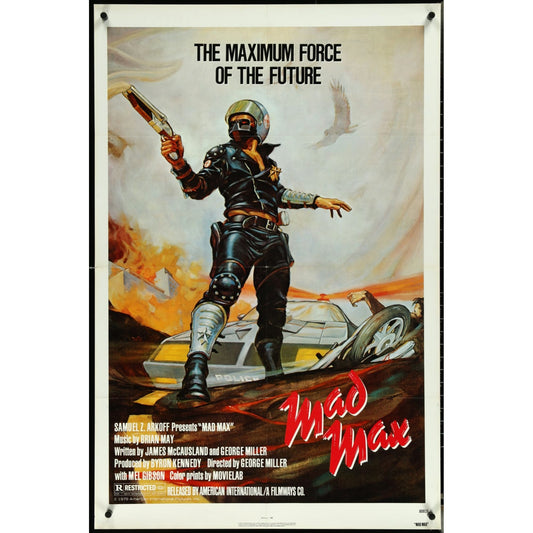 Mad Max, the classic 1979 Original Movie Poster Folded 27x41