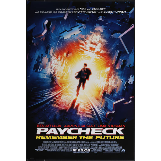 Paycheck (2003) Original Movie Poster Rolled 27x40