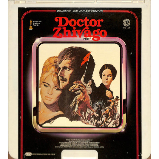 Doctor Zhivago Parts 1 & 2 (1965) Vintage CED Videodisc TESTED WORKING