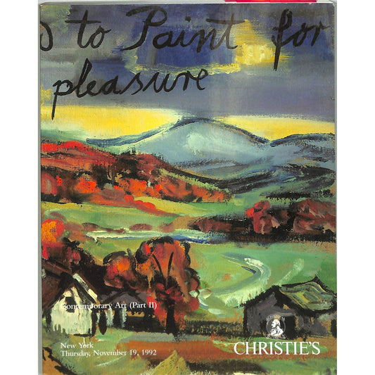 Christie's Contemporary Art (Part 2) Auction Catalog November 19, 1992