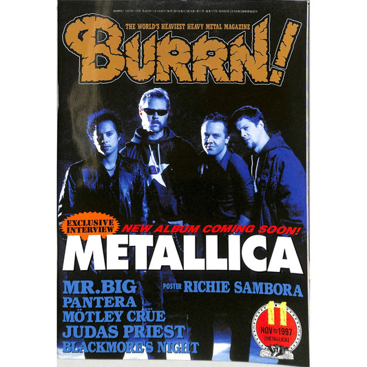 Burrn! Magazine Issue #11 November 1997 Metallica Cover Heavy Metal Japan