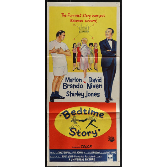 Bedtime Story (1964) Original Australian Daybill Movie Poster Folded 13x30