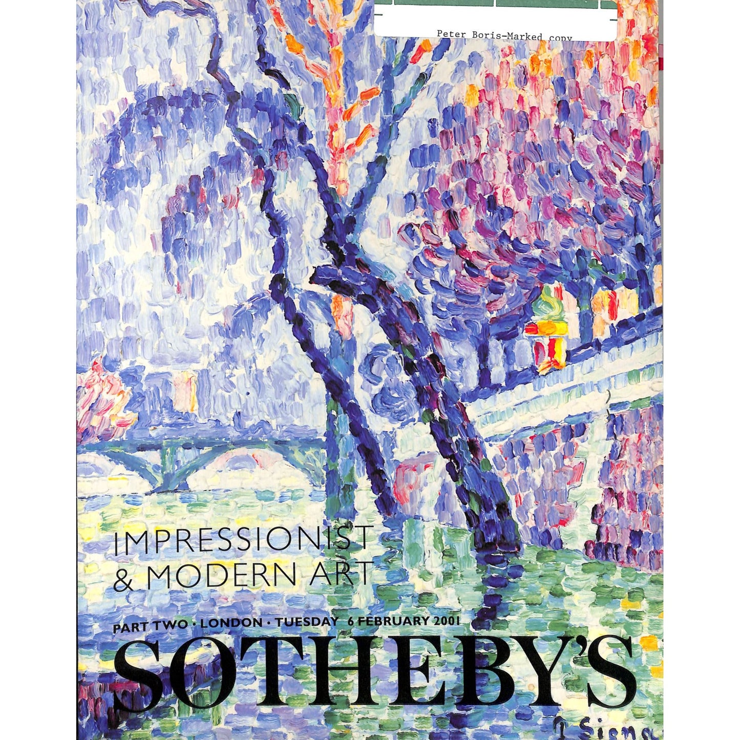 Sotheby's Impressionist & Modern Art Part 2 Auction Catalog February 6, 2001