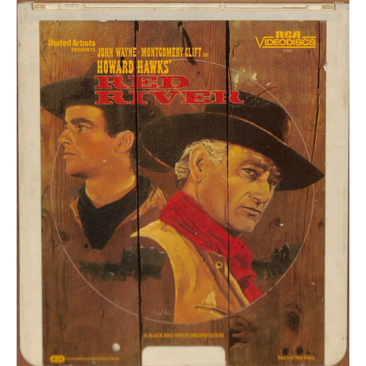 Red river Part 1&2 (1948) Vintage CED RCA SelectaVision Videodisc TESTED WORKING
