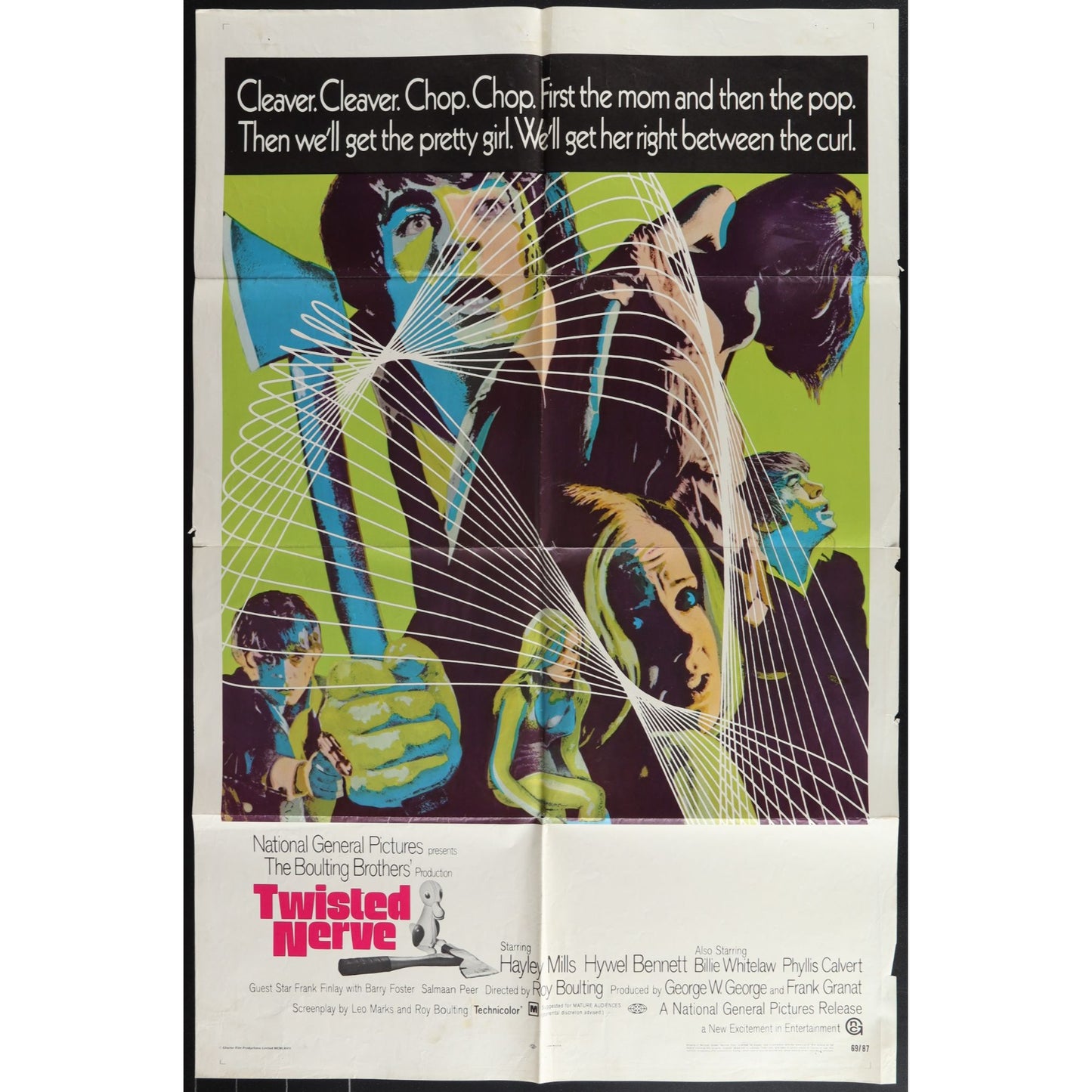 Twisted Nerve (1968) Original Movie Poster Folded 27x41