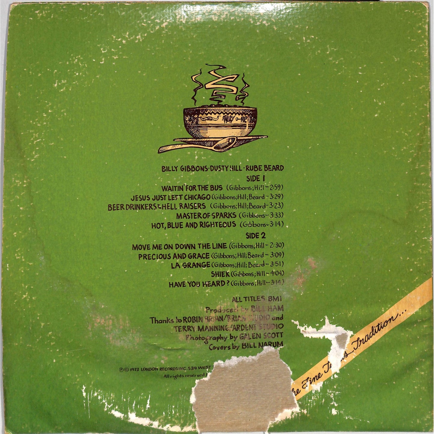 ZZ Top - Tres Hombres Vinyl Record XPS 631