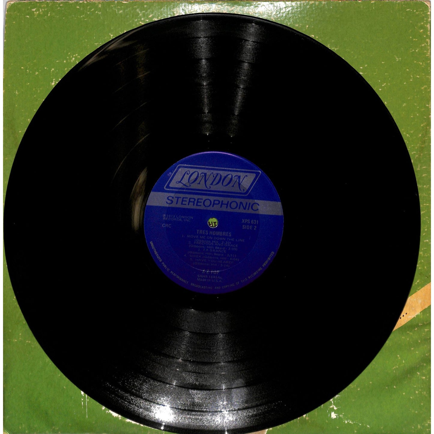 ZZ Top - Tres Hombres Vinyl Record XPS 631