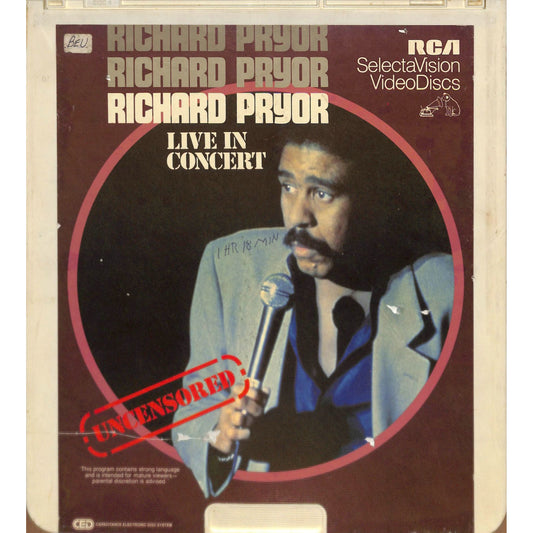 Richard Pryor Live in Concert (1979) Vintage CED Videodisc TESTED WORKING