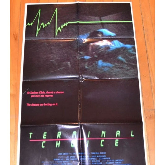 Terminal Choice (1985) Original Movie Poster Folded 27x41
