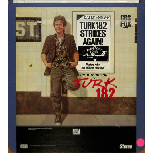 Turk 182 (1985) Vintage CED RCA SelectaVision Videodisc TESTED WORKING