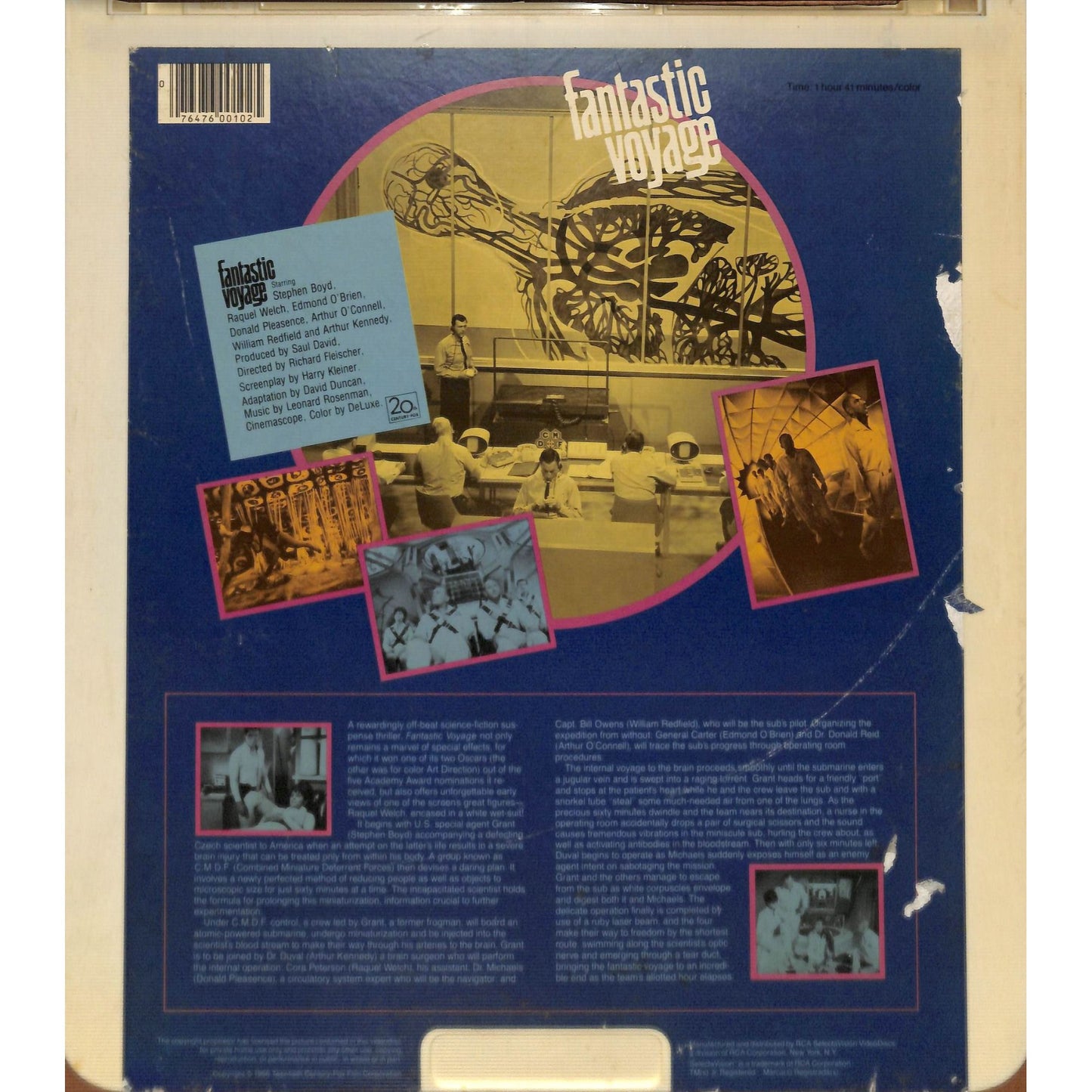 Fantastic Voyage (1966) Vintage CED RCA SelectaVision Videodisc TESTED WORKING