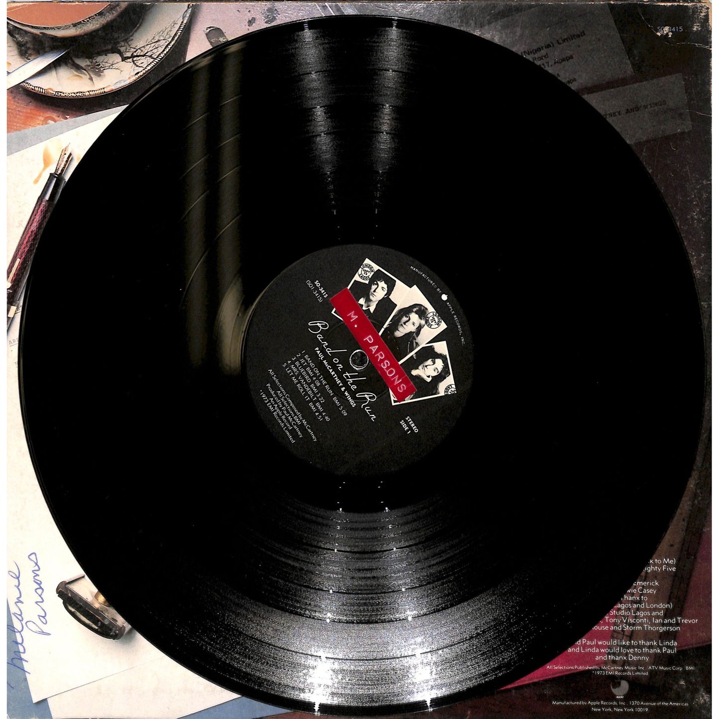 Paul McCartney and Wings - Band on the Run Vinyl Record SO-3415
