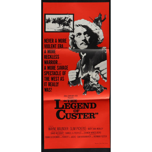 The Legend of Custer (1968) Orig. Australian Daybill Movie Poster Folded 13x30