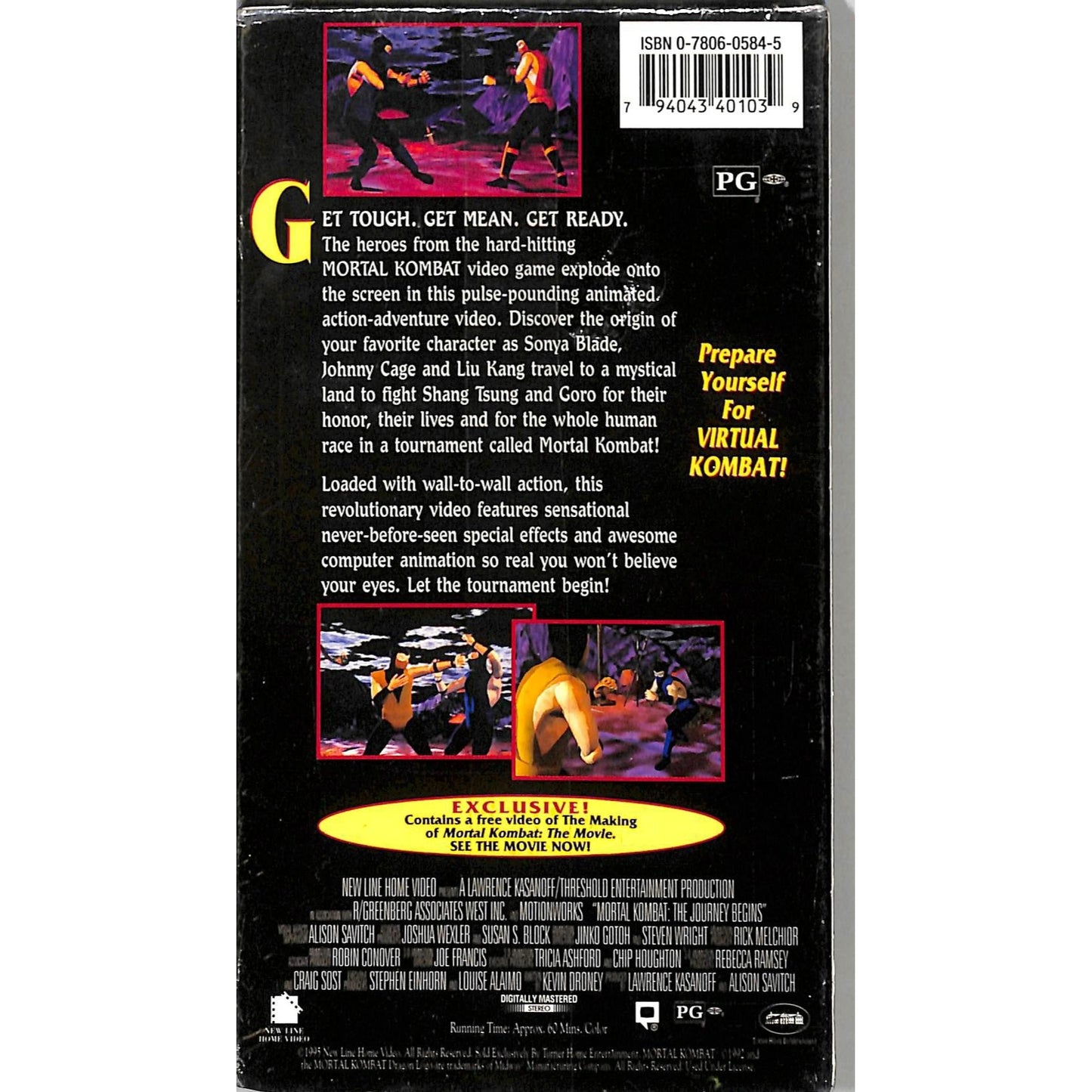 Mortal Kombat: The Journey Begins (1995) VHS Tape SEALED NEW CONDITION