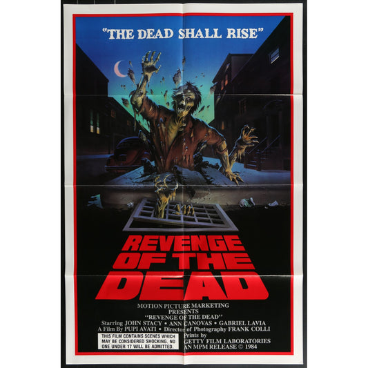 Revenge of the Dead (1983) Original Movie Poster Folded 27x41