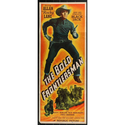 The Bold Frontiersman (1948) Original Western Insert Movie Poster Folded 14x36