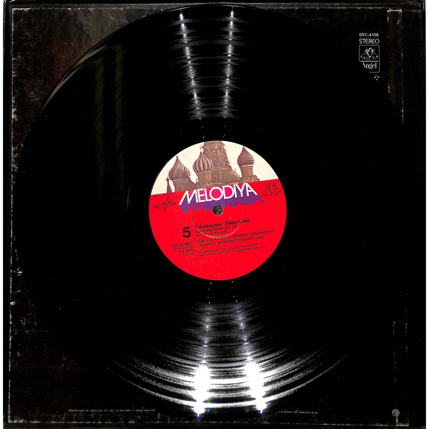 Tchaïkovsky & Rozhdestvensky ‎– Swan Lake 3LP Vinyl Record SRC 4106