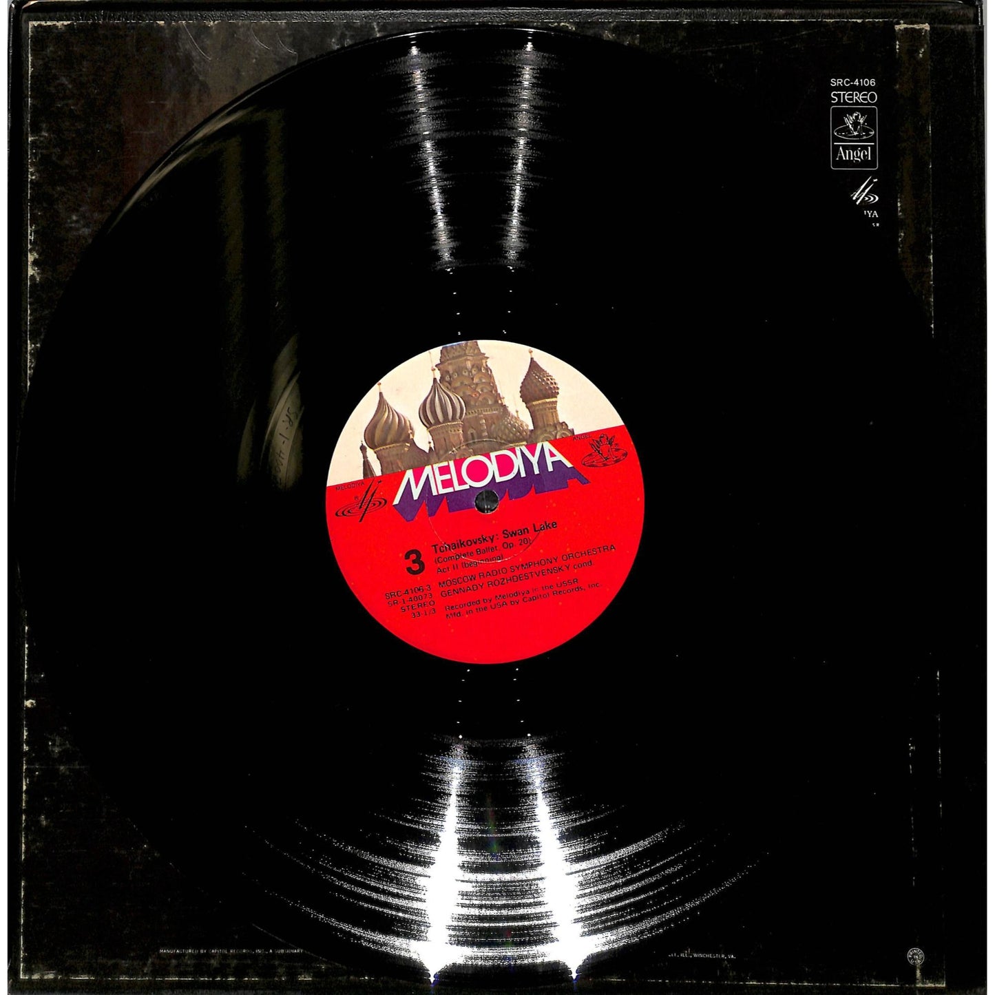 Tchaïkovsky & Rozhdestvensky ‎– Swan Lake 3LP Vinyl Record SRC 4106