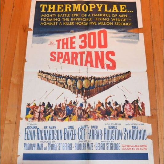 The 300 Spartan (1962) Original Movie Poster Folded 27x41